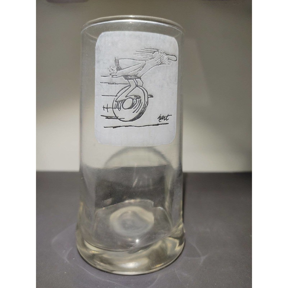 Vintage 1970s Hart Comic Strip BC Caveman Drink Glasses Marathon Oil Gas Station